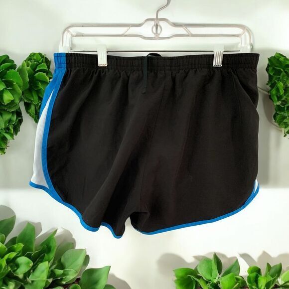 Nike Dri-FIT Running Shorts Black‎ Blue Athletic Workout Training Shorts Size L - Picture 3 of 7